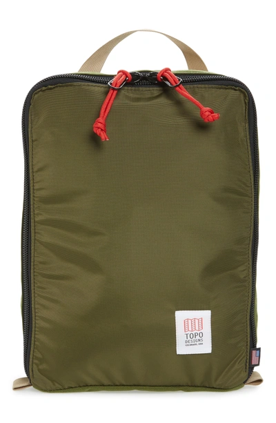 Shop Topo Designs Pack Bags Tote - Green In Olive