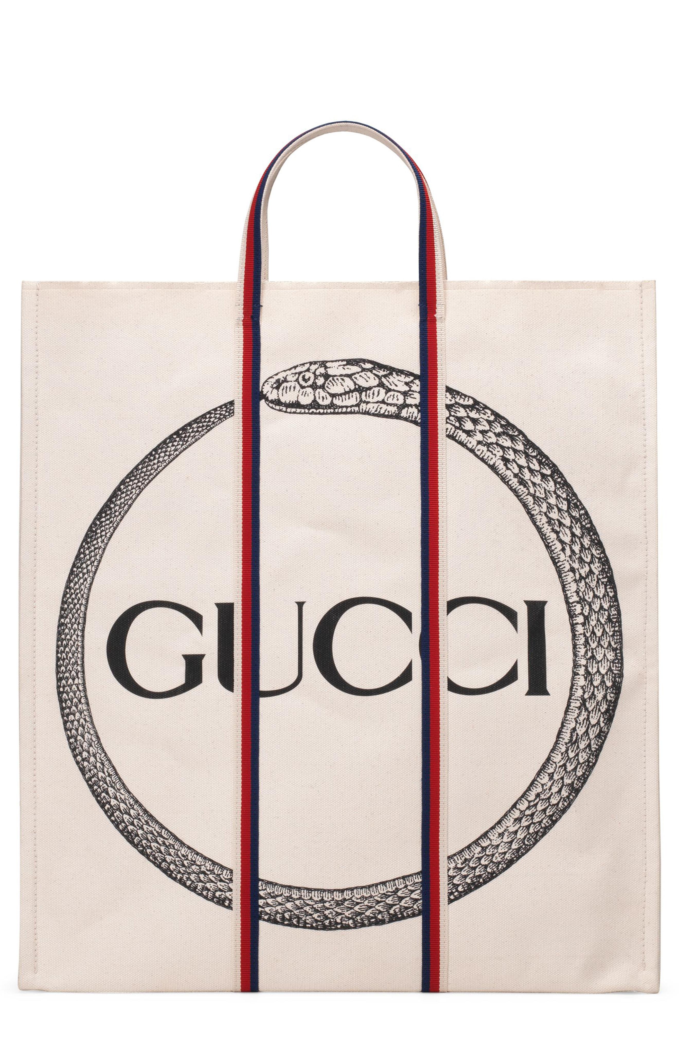 gucci logo supreme canvas tote