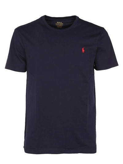 Shop Ralph Lauren Embroidered T-shirt In Blue