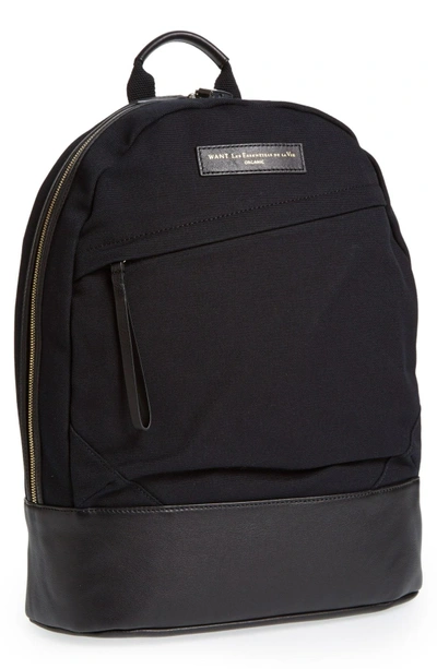 Shop Want Les Essentiels De La Vie 'kastrup' Backpack - Black In Black Nylon