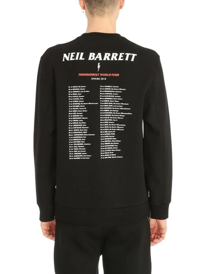 Shop Neil Barrett Black Neoprene Tour Sweatshirt