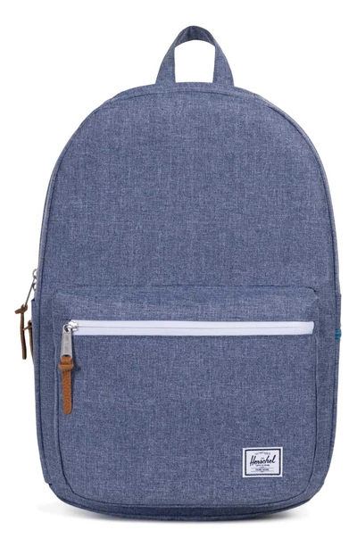 Shop Herschel Supply Co Harrison Backpack - Blue In Dark Chambray Crosshatch