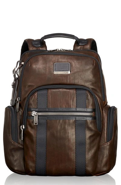 Shop Tumi Alpha Bravo - Nellis Leather Backpack - Brown In Dark Brown