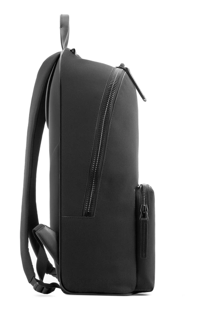 Shop Troubadour Nylon Backpack In Black Nylon/ Black Leather