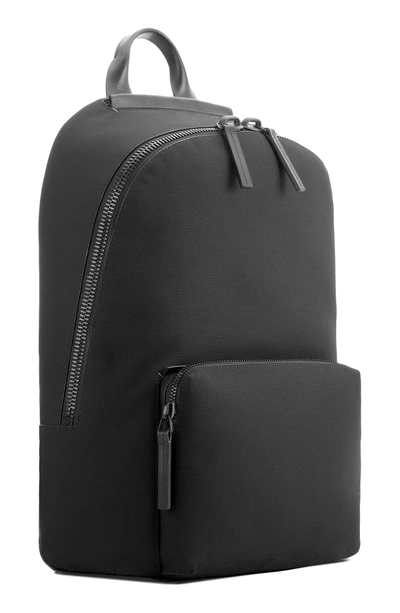 Shop Troubadour Nylon Backpack In Black Nylon/ Black Leather