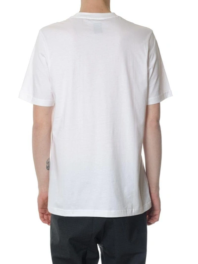 Shop Oamc Pistachio White Cotton T-shirt With Logo
