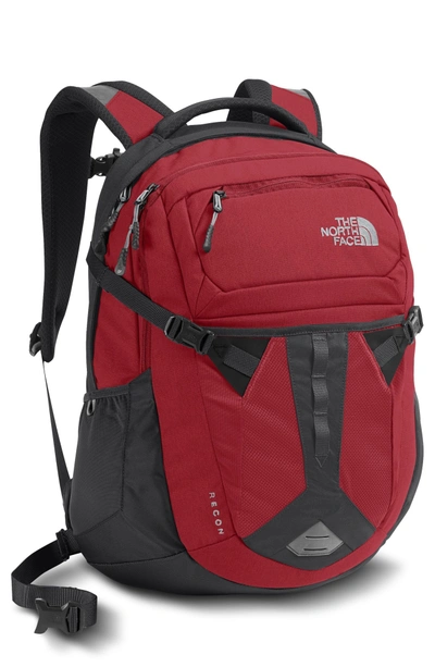 Shop The North Face Recon Backpack - Red In Rage Red/ Asphalt Grey
