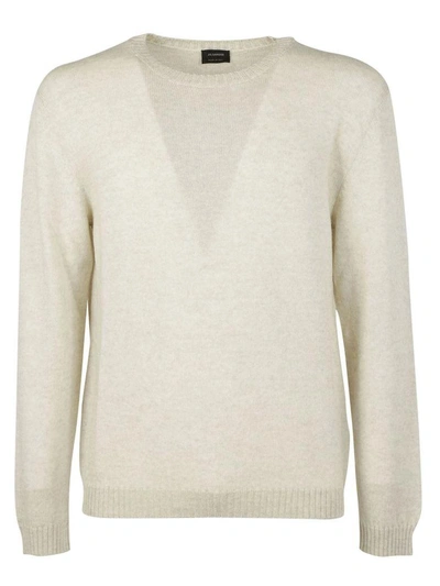 Shop Jil Sander Crew Neck Sweater In Crema