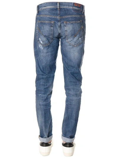 Shop Dondup Ritchie Denim Cotton Stone Washed Jeans In Blu