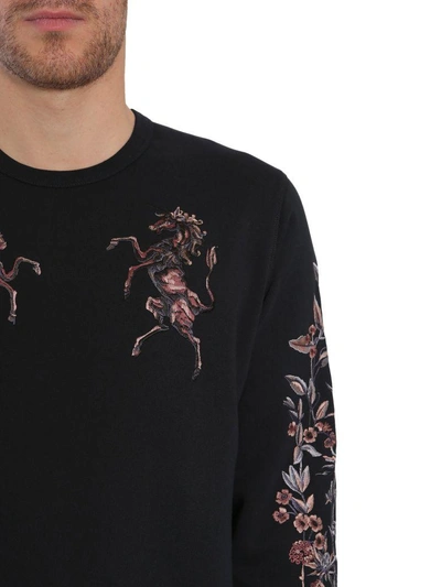 Shop Alexander Mcqueen Embroidered Sweatshirt In Nero