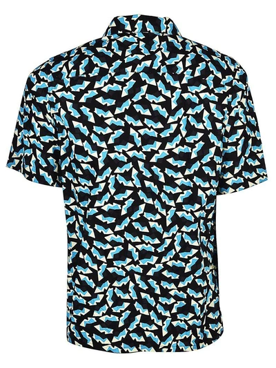 Shop Marni Graphic Print Shirt In Yellow/turquoise