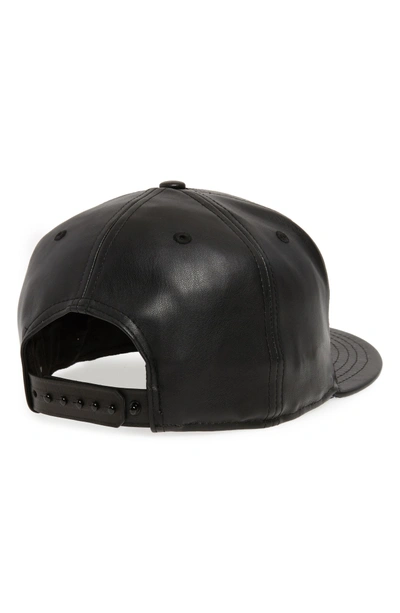 Shop New Era Nba Glossy Faux Leather Snapback Cap - Black In Boston Celtics