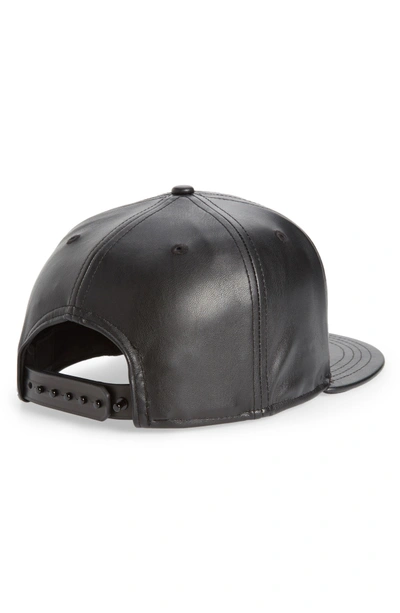 Shop New Era Nba Glossy Faux Leather Snapback Cap - Black In Cleveland Cavaliers