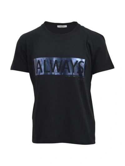 Shop Valentino Black Always T-shirt