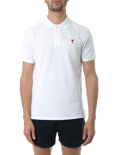 Shop Ami Alexandre Mattiussi Ami Coeur White Cotton T-shirt