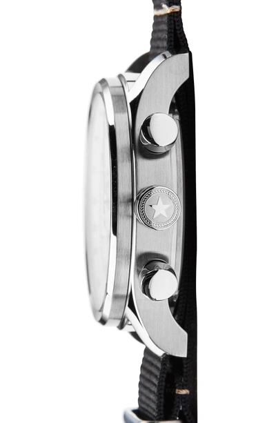 Shop Jack Mason Nautical Chronograph Nato Strap Watch, 42mm In White/ Black
