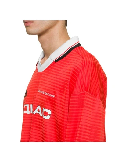 Gosha Rubchinskiy Red Long Sleeve Adidas Originals Edition Polo