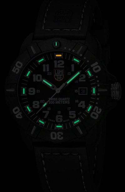 Shop Luminox 'coronado' Rubber Strap Watch, 44mm In Black/ Grey