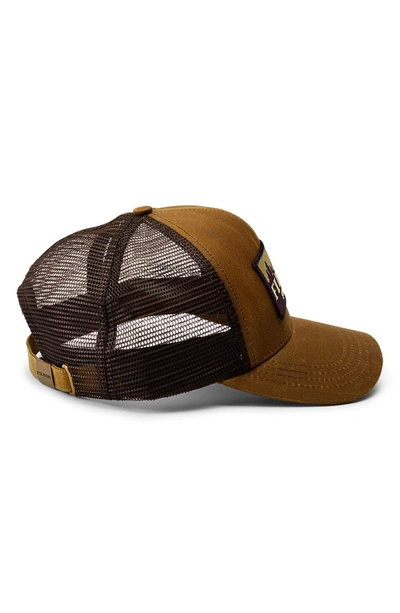 Shop Filson Logger Trucker Hat In Dark Tan