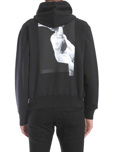 Shop Versace Hooded Sweatshirt With Zip In Nero