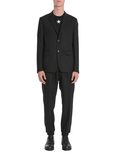 Shop Givenchy Twill Wool Jacket In Nero