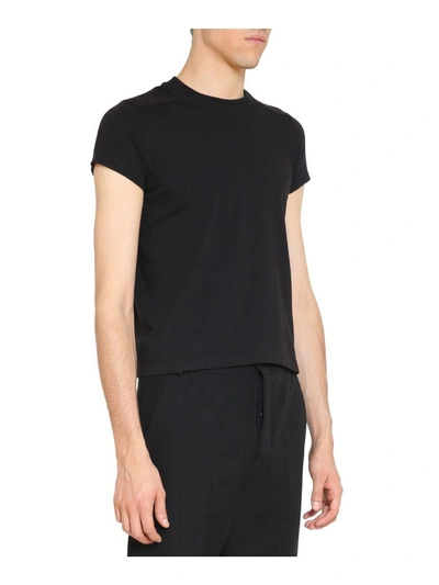 Shop Rick Owens Level Cropped Cotton T-shirt In Nero