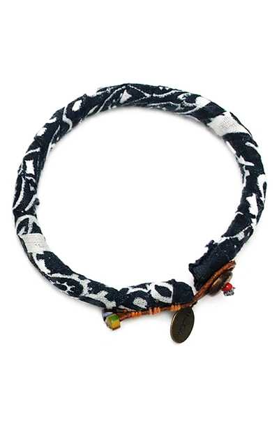 Shop Mikia Bandana Bracelet In Navy