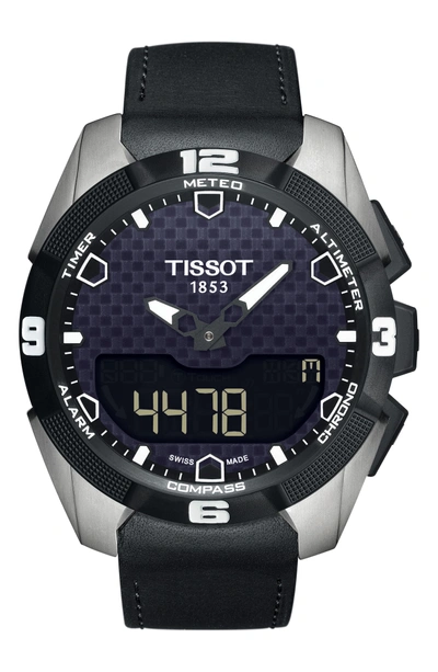 Shop Tissot T-touch Expert Solar Multifunction Smartwatch, 45mm In Black/ Silver