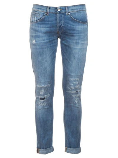 Shop Dondup Distressed Jeans In Blue