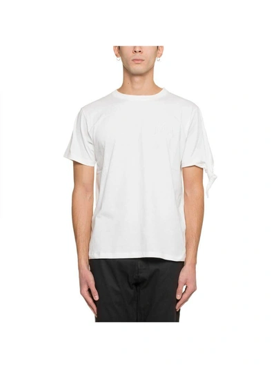 Shop Jw Anderson Jwa Logo Knot T-shirt In White