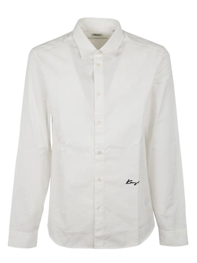 Shop Kenzo Printed Shirt In Bianco