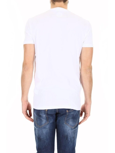 Shop Dsquared2 Printed T-shirt In Biancobianco