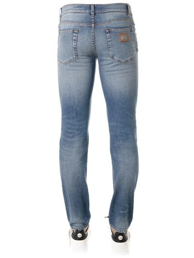 Shop Dolce & Gabbana Distressed Jeans Model In Denim