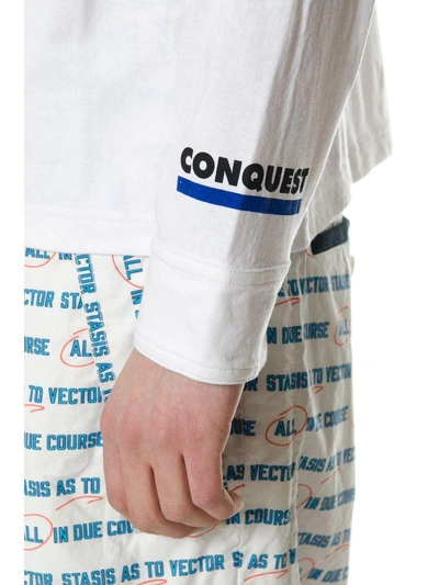 Shop Sacai "conquest" White T-shirt In Cotton