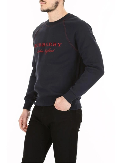 Shop Burberry Taydon Sweatshirt In Hc-navyblu