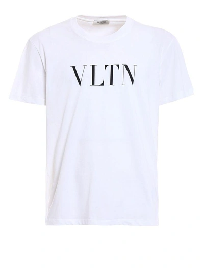 Shop Valentino New Logo Vltn T-shirt In Awhite-black