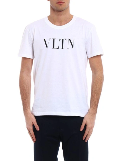 Shop Valentino New Logo Vltn T-shirt In Awhite-black