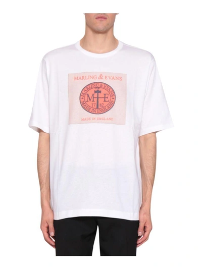 Shop Dries Van Noten Holiday Label Cotton T-shirt In Bianco