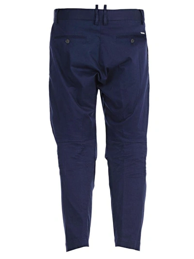 Shop Dsquared2 Trousers In Navy