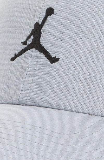 Shop Nike Jordan H86 Jumpman Washed Baseball Cap - Black In Wolf Grey/ Black