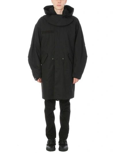 Shop Helmut Lang Black Cotton Parka