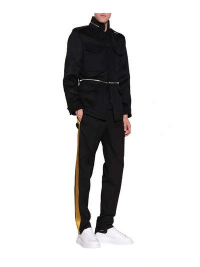 Shop Alexander Mcqueen Wool And Cashmere Jacket In Nero