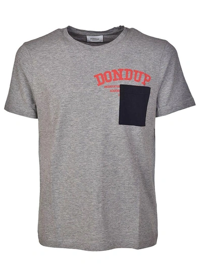 Shop Dondup Logo T-shirt In Grey