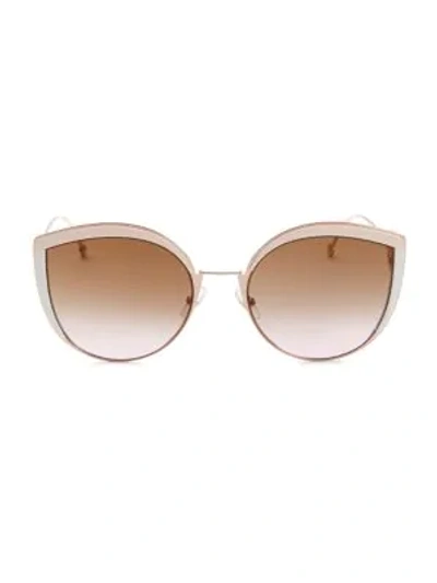 Shop Fendi Women's 58mm Metal Cat Eye Sunglasses In Pink