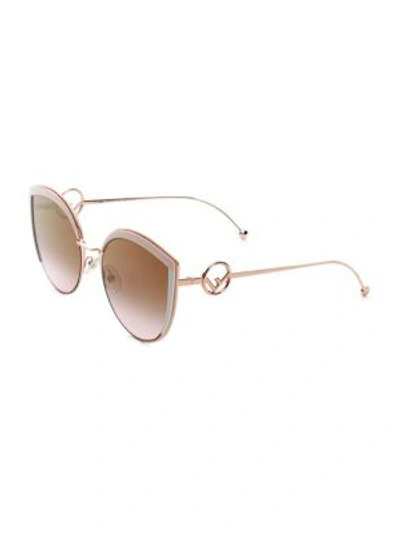 Shop Fendi Women's 58mm Metal Cat Eye Sunglasses In Pink