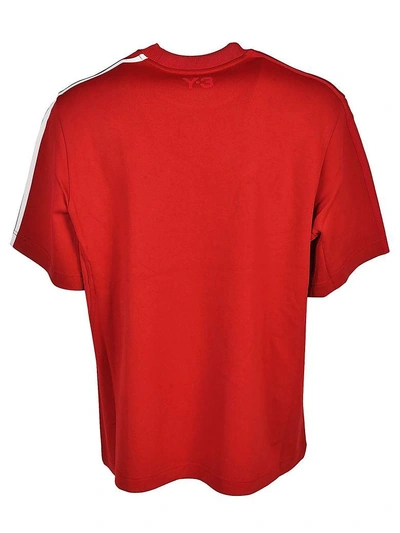 Shop Y-3 Adidas  Line Detail T-shirt In Red