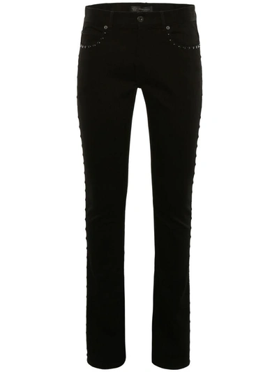 Shop Versace Studded Jeans In Nero|nero