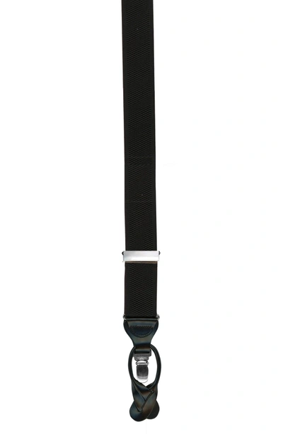 Shop Trafalgar Convertible Stretch Nylon Suspenders In Black