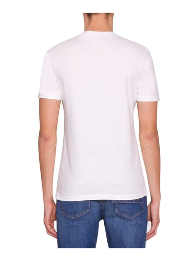 Shop Martine Rose Logo Cotton T-shirt In Bianco