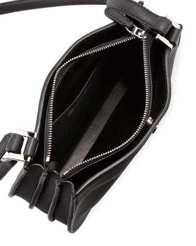 Shop Loro Piana Milky Way Piccola Leather Crossbody Bag In Black